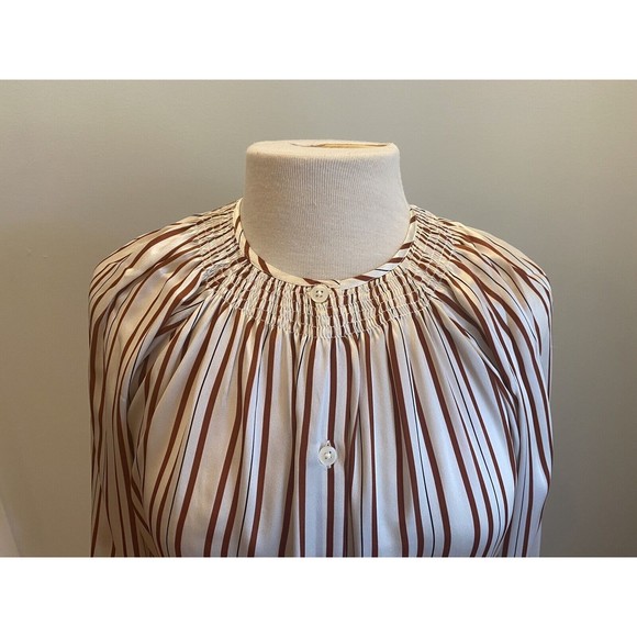 Tucker The Classic Knee Length Dress Satin Stripe In Charmeuse 100% Silk S NWT - Picture 2 of 9